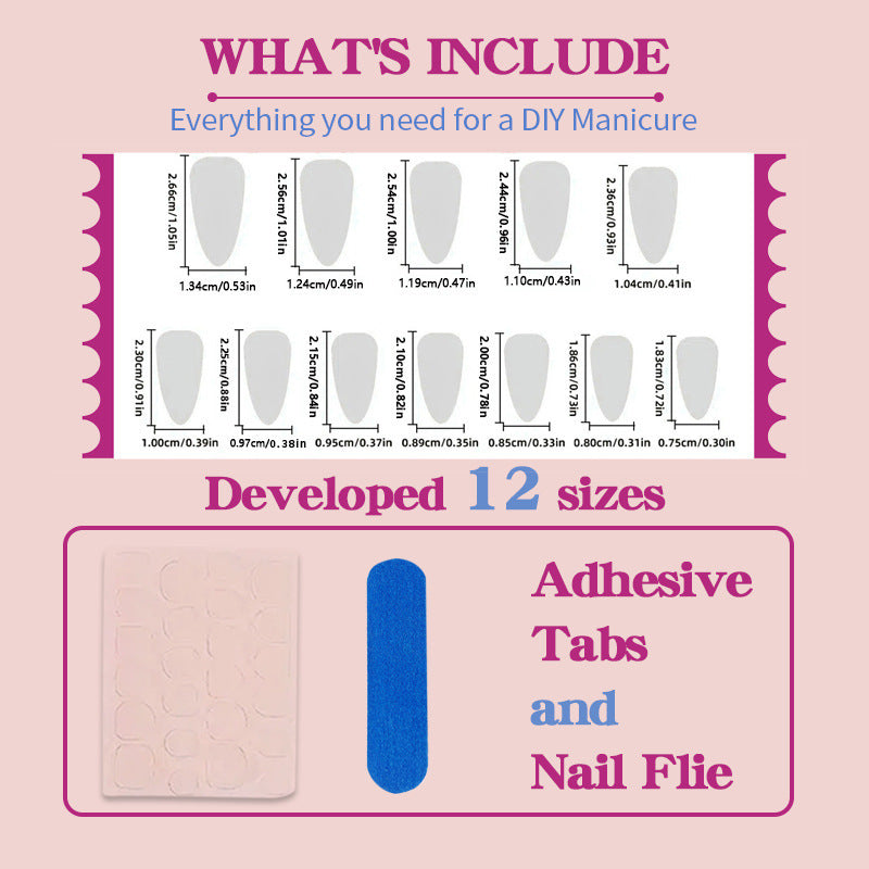 Floral & Glitter Press-On Nails, Medium Almond, 24-Piece Set on hand