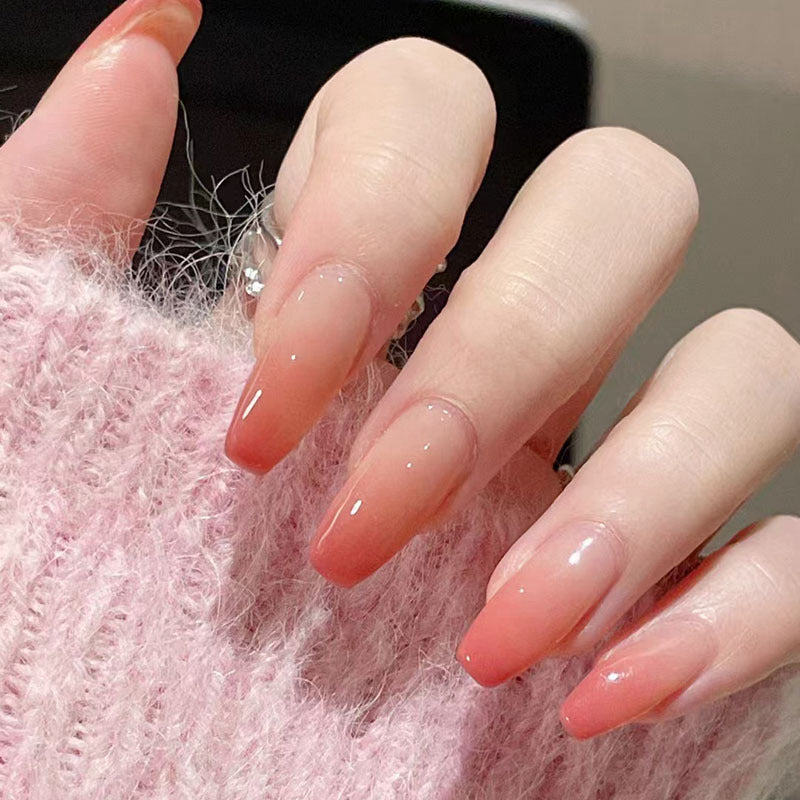 Crystal & Ombre Gradient Ombre Nails, 30 Pieces – front view