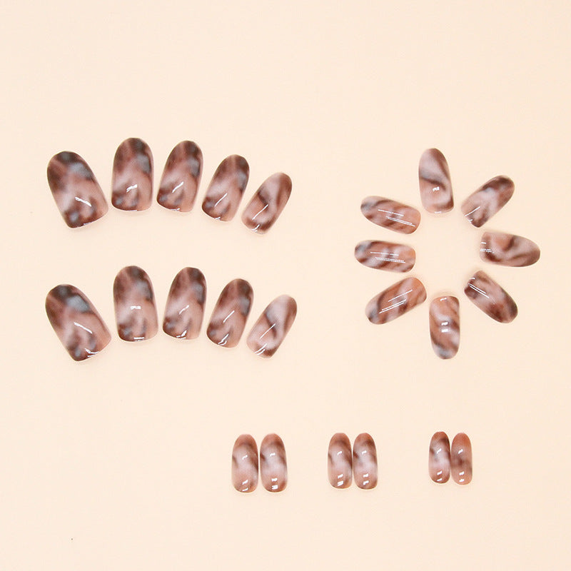 Blossom Ombre Nails, Short Oval, 24 Pieces – side angle