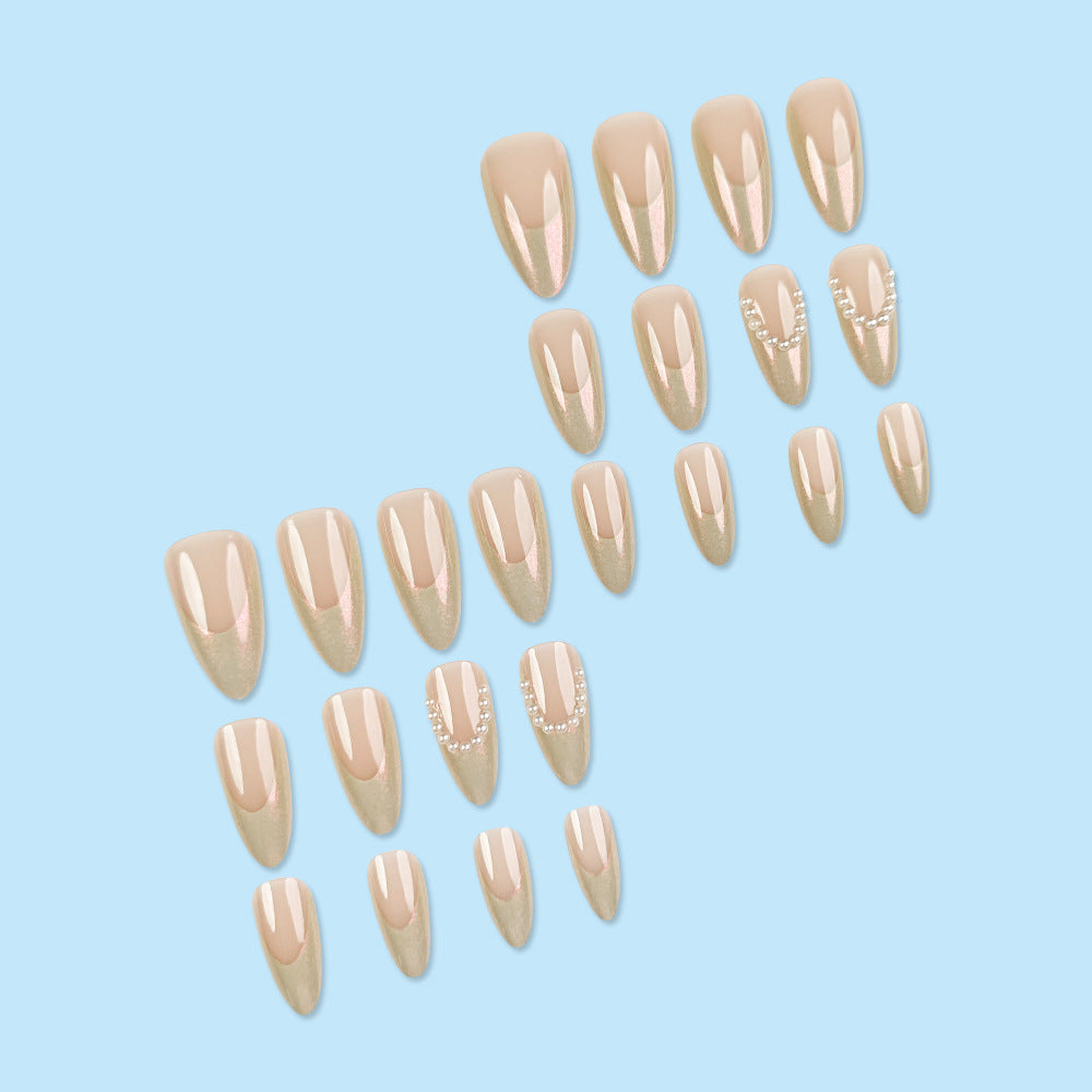 Ombre Gradient & French Tip Ombre Press-On Nails on hand