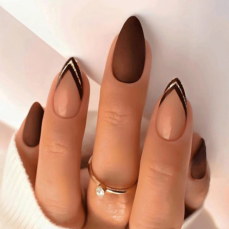 French Tip Press-On Nails, Medium – front view