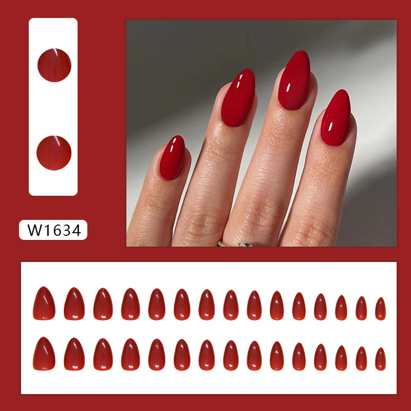 Solid Color Press-On Nails – close-up detail