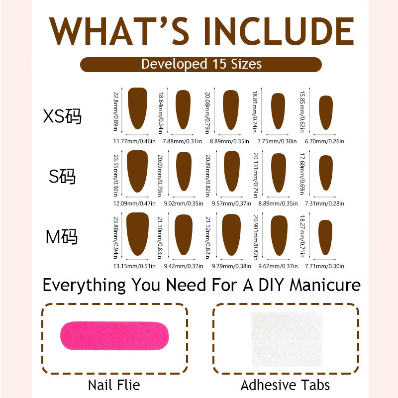 Leopard Print Press-On Nails, Medium, 30-Piece Set on hand