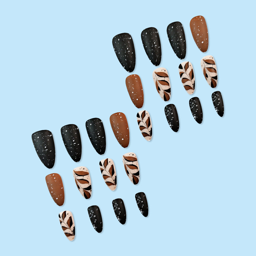 Floral Gel Press-On Nails, 24 Pieces on hand