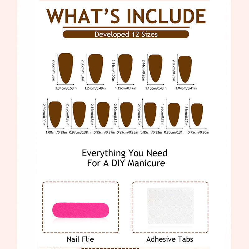 French Tip Press-On Nails on hand