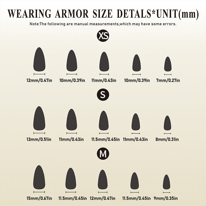 Embossed Texture & Wave Texture Press-On Nail Set (30 Pieces) on hand