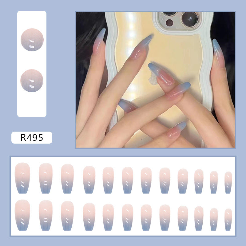 Ombre Gradient Press-On Nails – close-up detail
