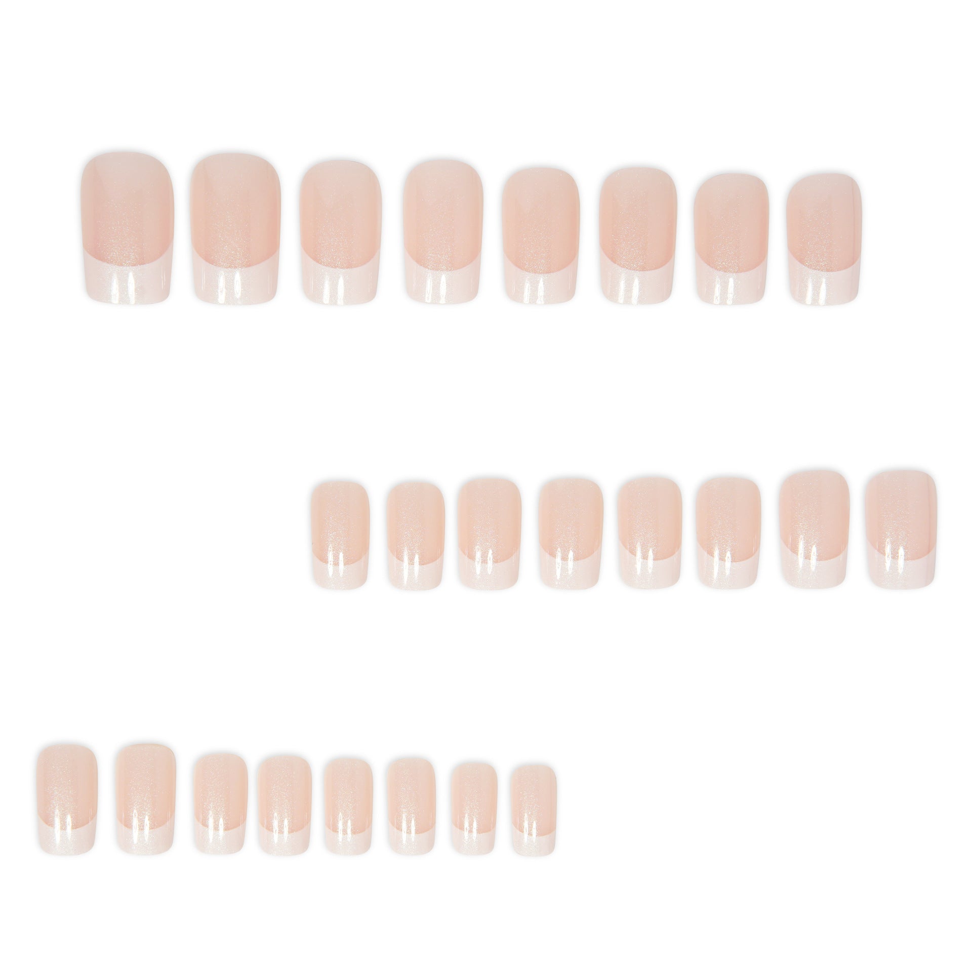 French Tip & Ombre Gradient Ombre Press-On Nails, Long – close-up detail