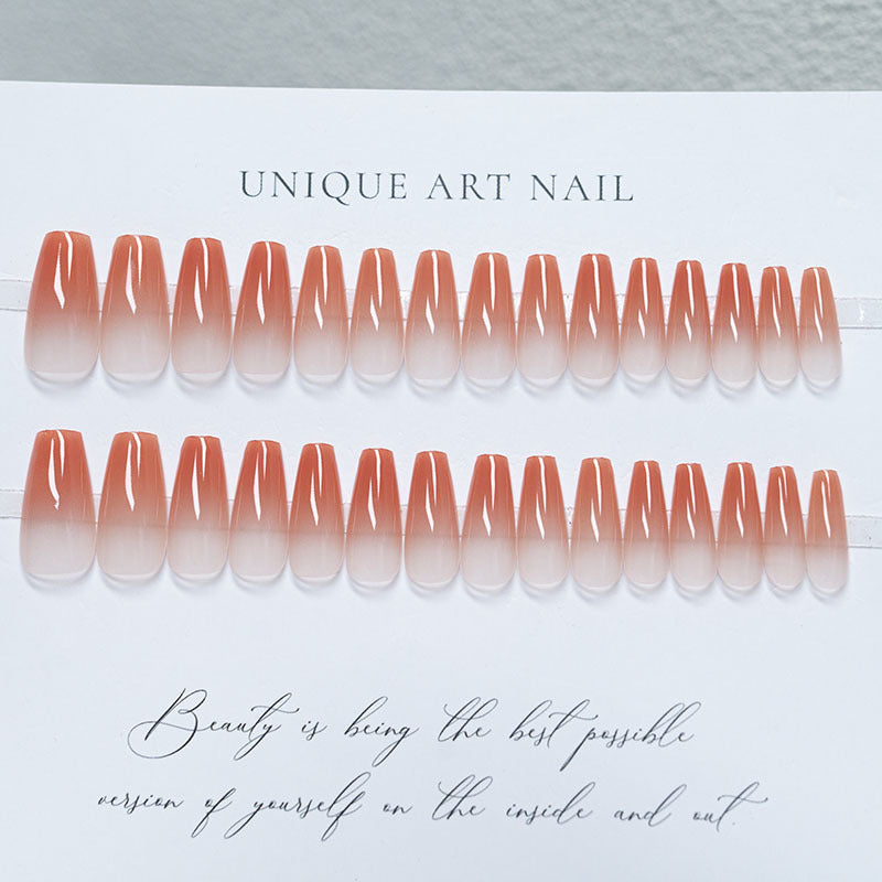 Crystal & Ombre Gradient Ombre Nails, 30 Pieces – side angle
