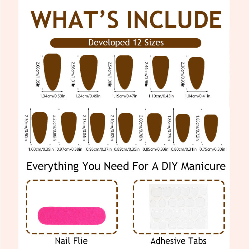 French Tip & 3D Resin French Nails, 24 Pieces on hand