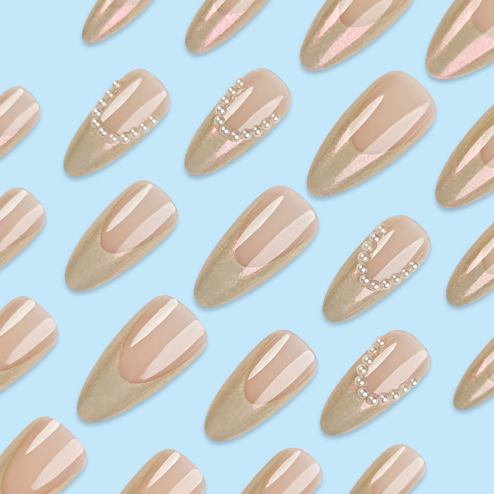 Ombre Gradient & French Tip Ombre Press-On Nails – side angle