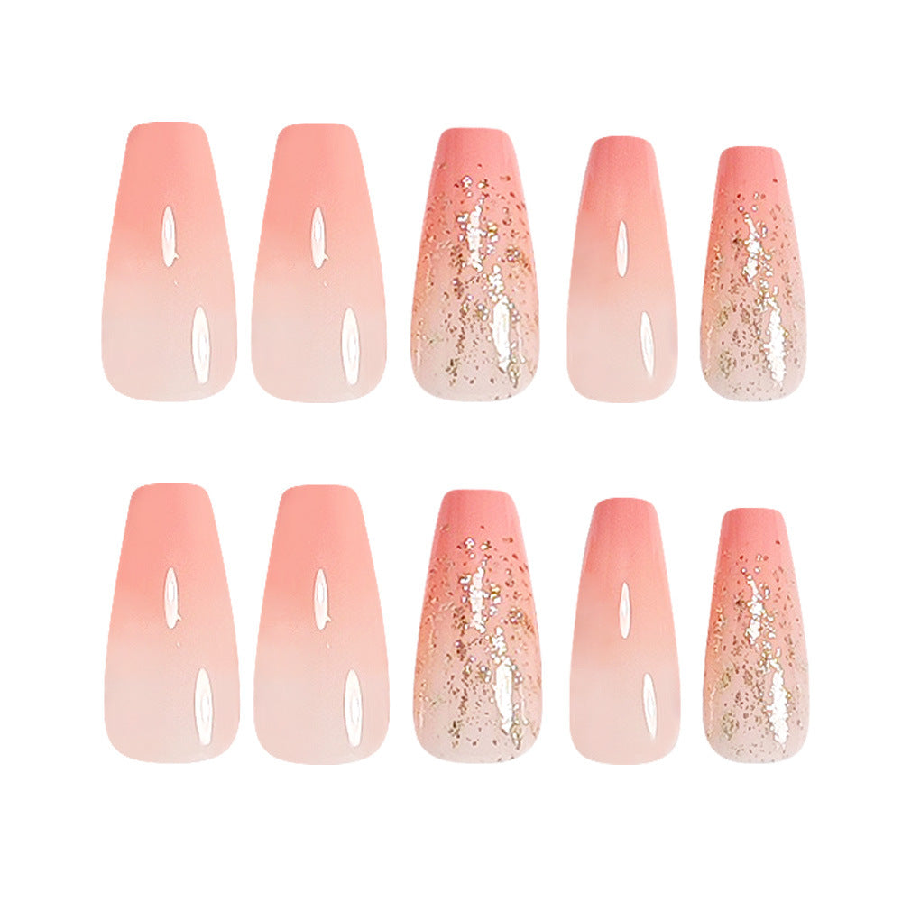Ombre Gradient & French Tip Press-On Nails, 24-Piece Set – side angle