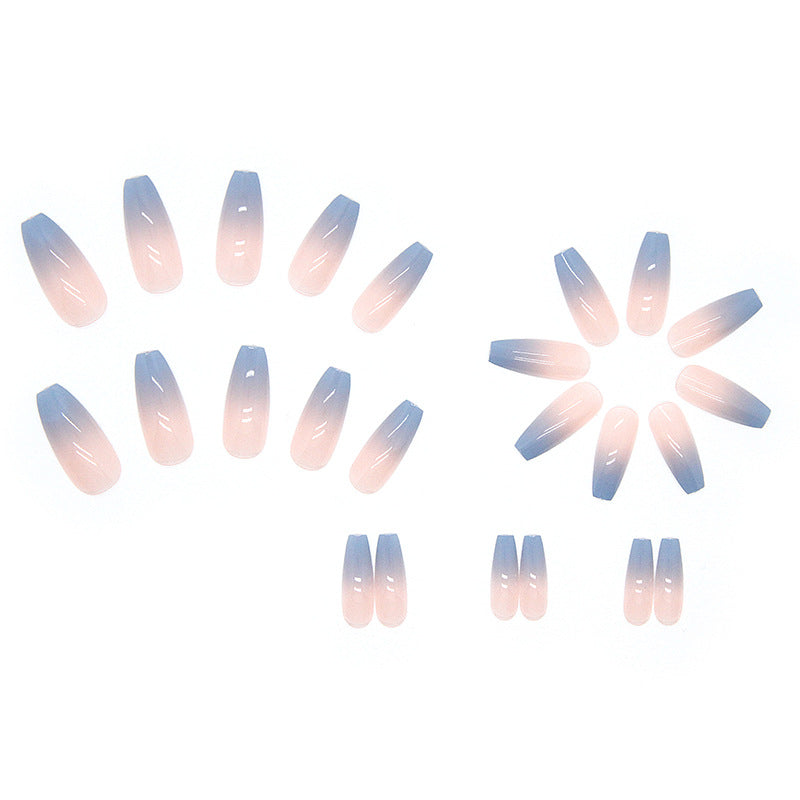 Ombre Gradient Press-On Nails – side angle
