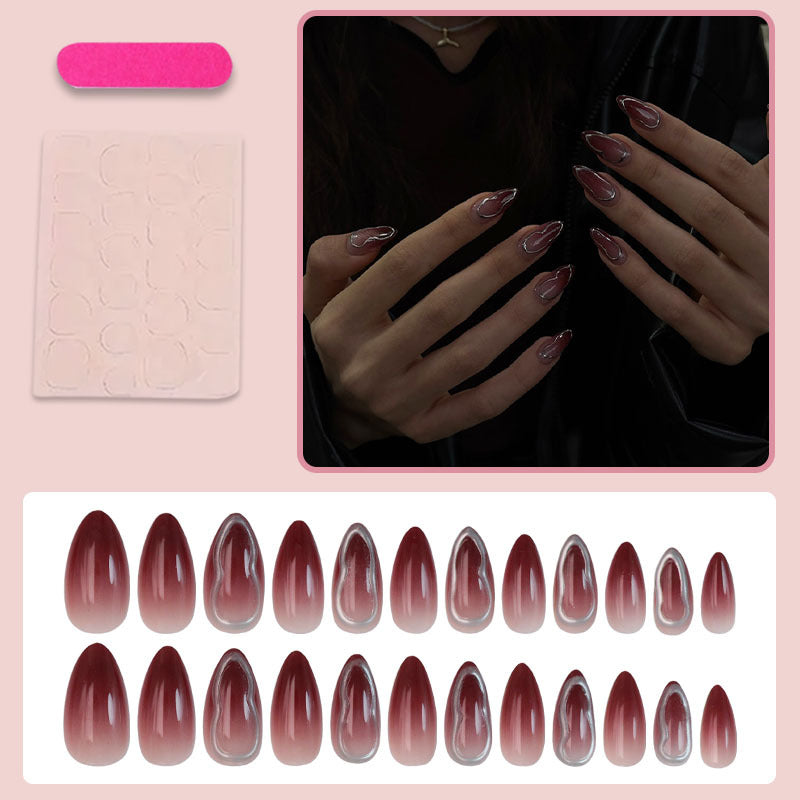 Ombre Gradient Press-On Nails, 24-Piece Set (Style 2) – close-up detail