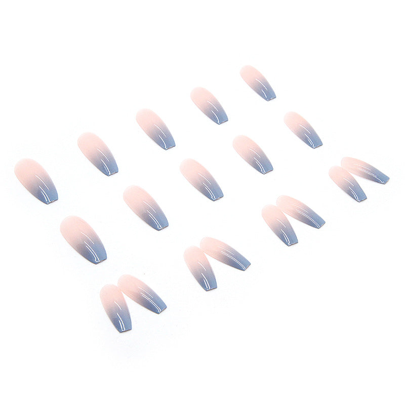 Ombre Gradient Press-On Nails on hand