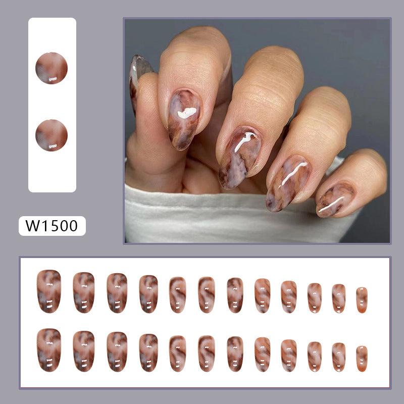 Blossom Ombre Nails, Short Oval, 24 Pieces – close-up detail