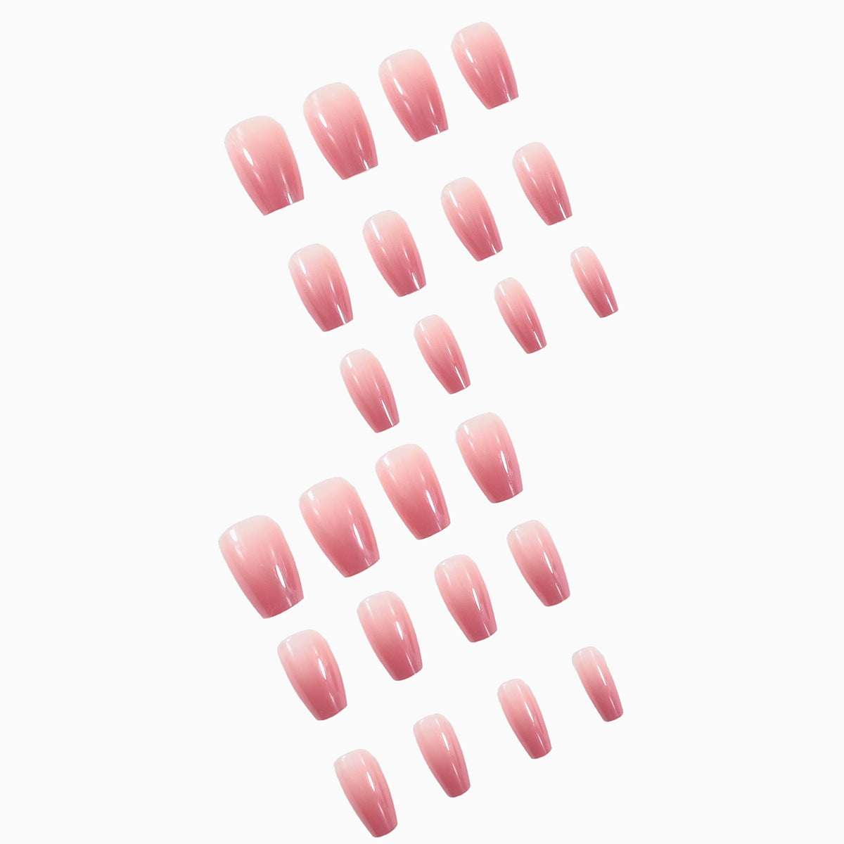 Peach & Ombre Gradient Ombre Nails, Medium Ballerina, 24 Pieces – close-up detail