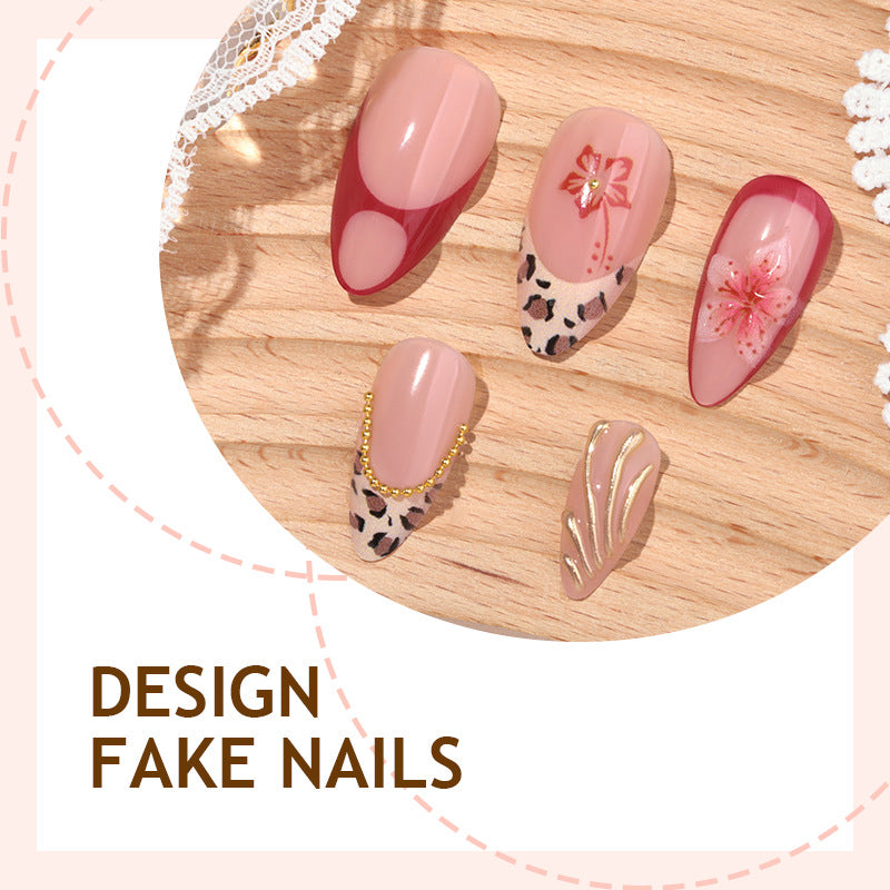 French Tip Press-On Nails – side angle