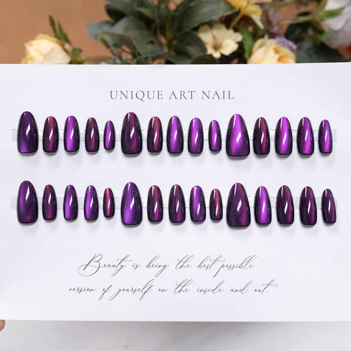 Cat Eye Press-On Nails, 24-Piece Set – side angle