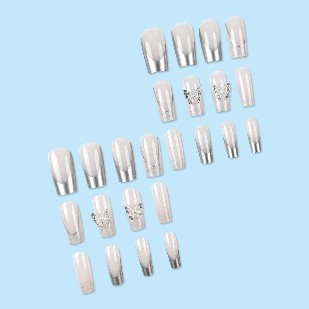Glitter & Ombre Gradient Ombre Press-On Nails – side angle