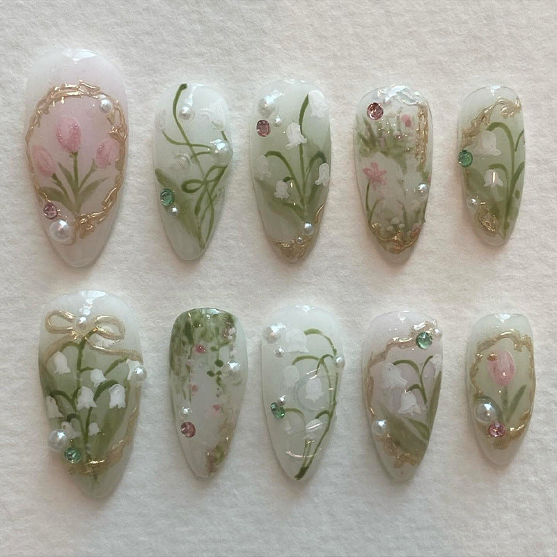 Orchid Press-On Nails – front view