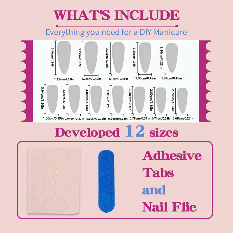 Halloween & Spiderweb French Nails, Long, 24 Pieces on hand