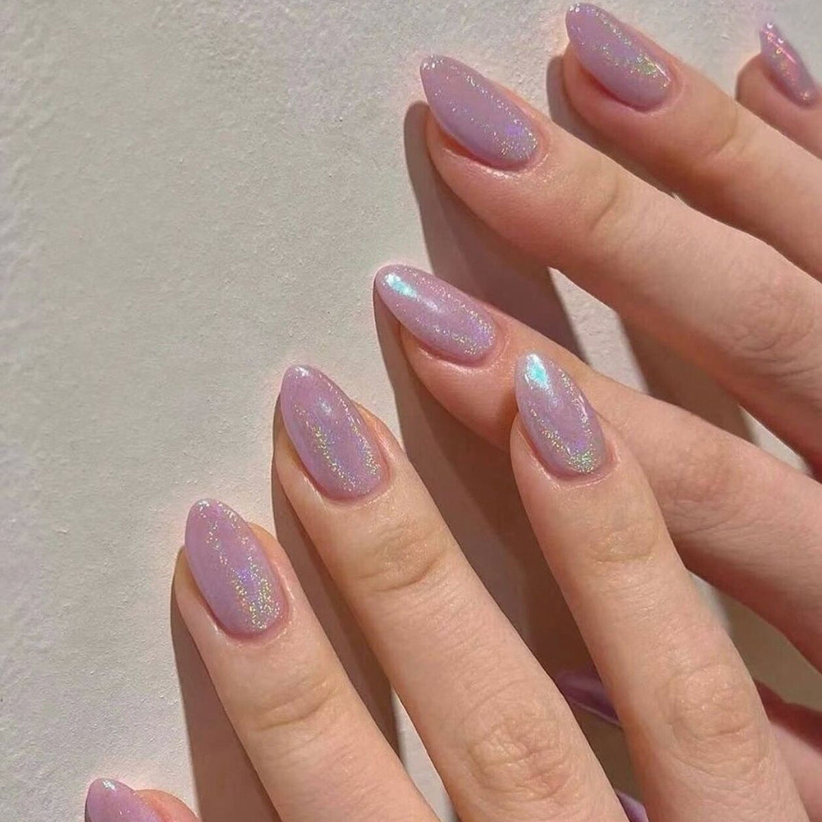 Medium Pink Tone Press-On Nail Set (30 Pieces) – front view