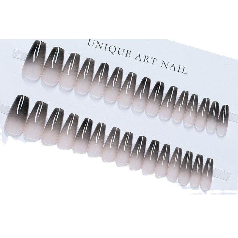 Crystal & Ombre Gradient Press-On Nails – side angle