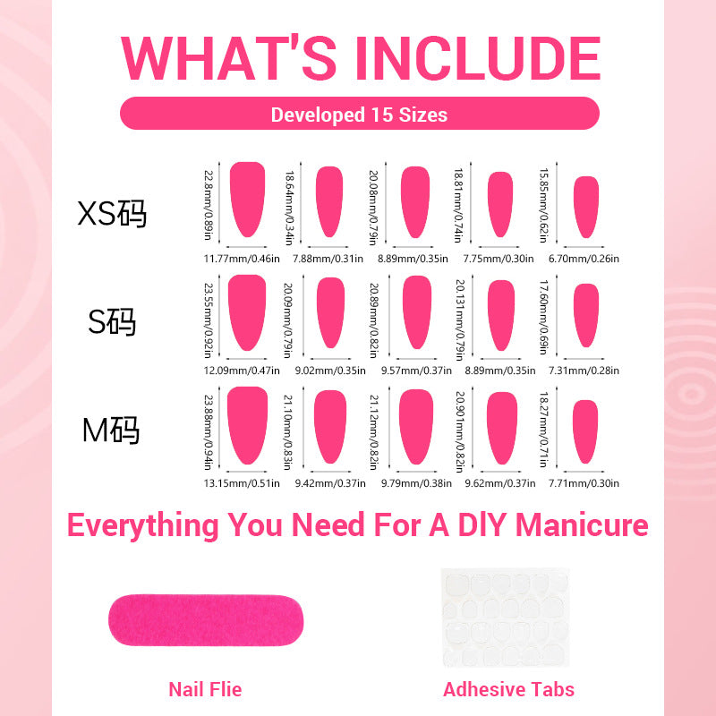 Medium Almond French Tip Press-On Nail Set (30 Pieces) on hand