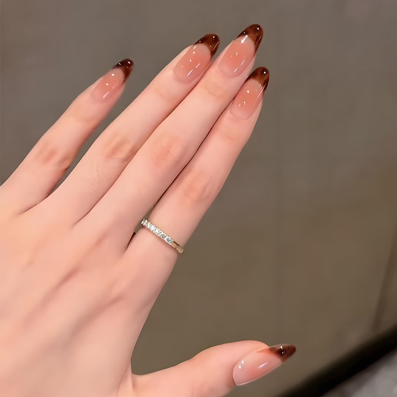 Ombre Gradient & French Tip Ombre Nails, 24 Pieces – front view