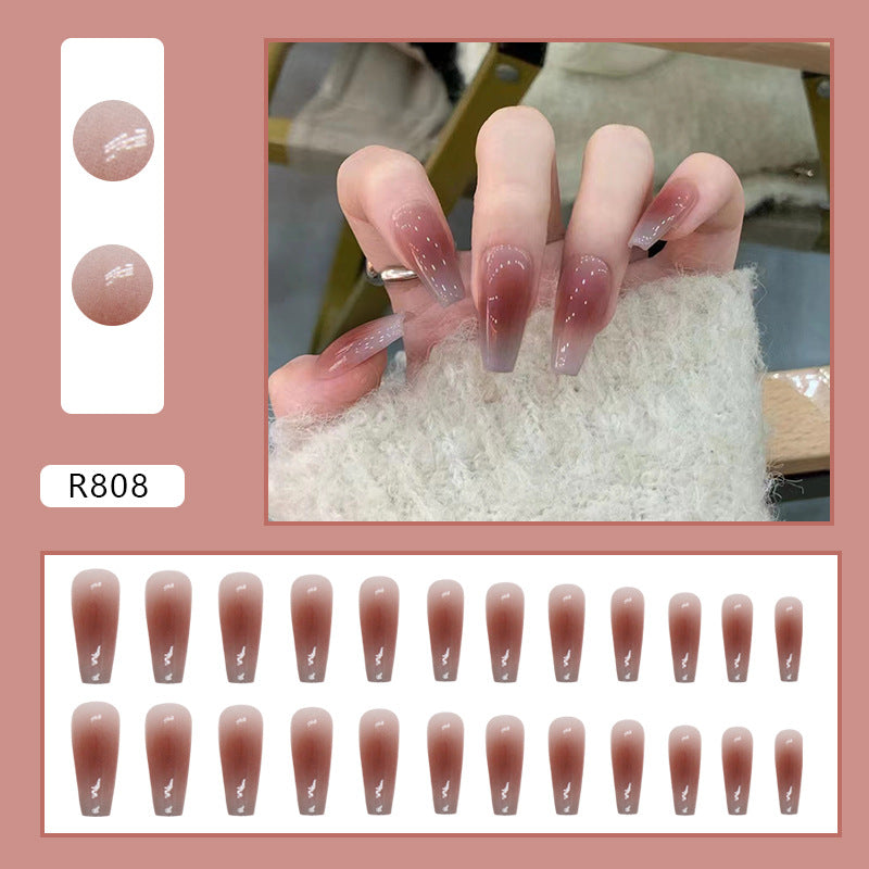 Ombre Gradient Ombre Nails, Ballerina, 24 Pieces – close-up detail