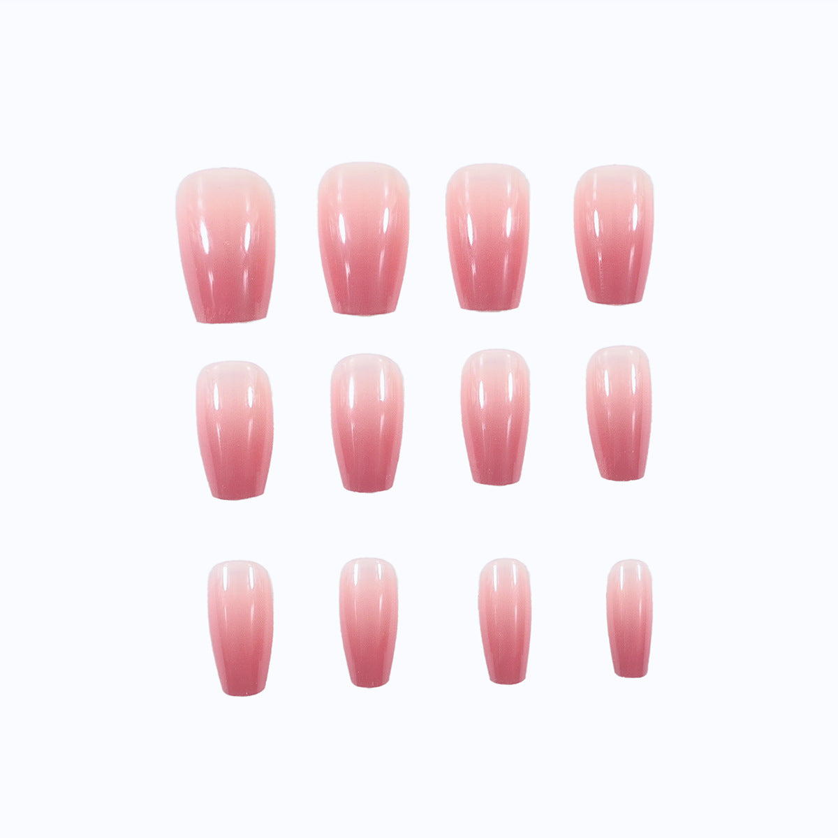 Peach & Ombre Gradient Ombre Nails, Medium Ballerina, 24 Pieces – side angle