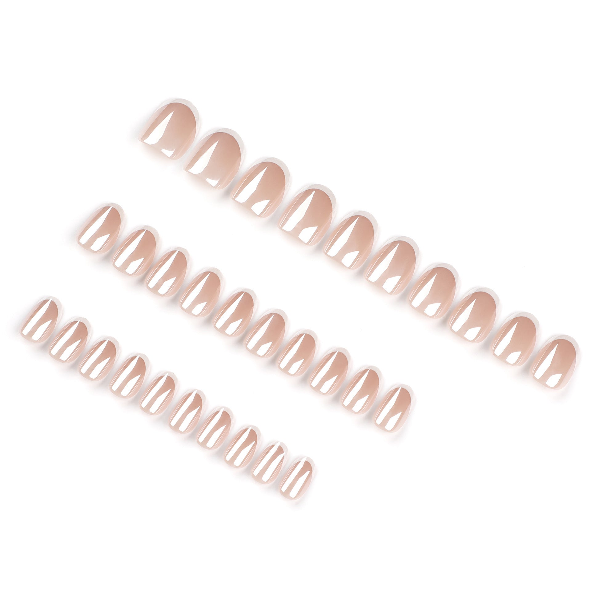 French Tip French Press-On Nails – side angle