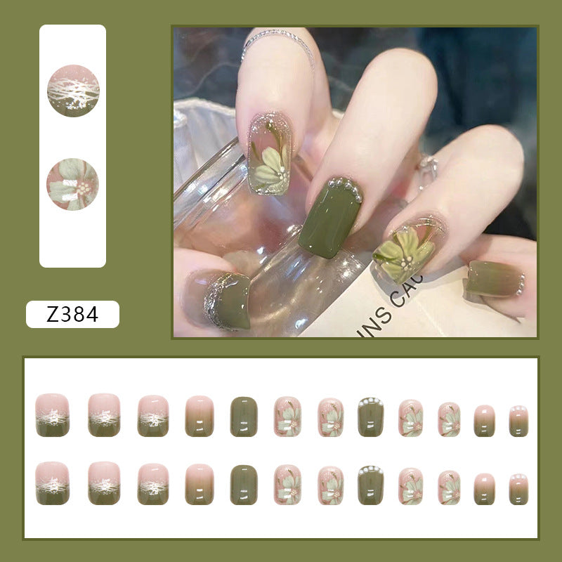 Pearl Detail Press-On Nails – close-up detail