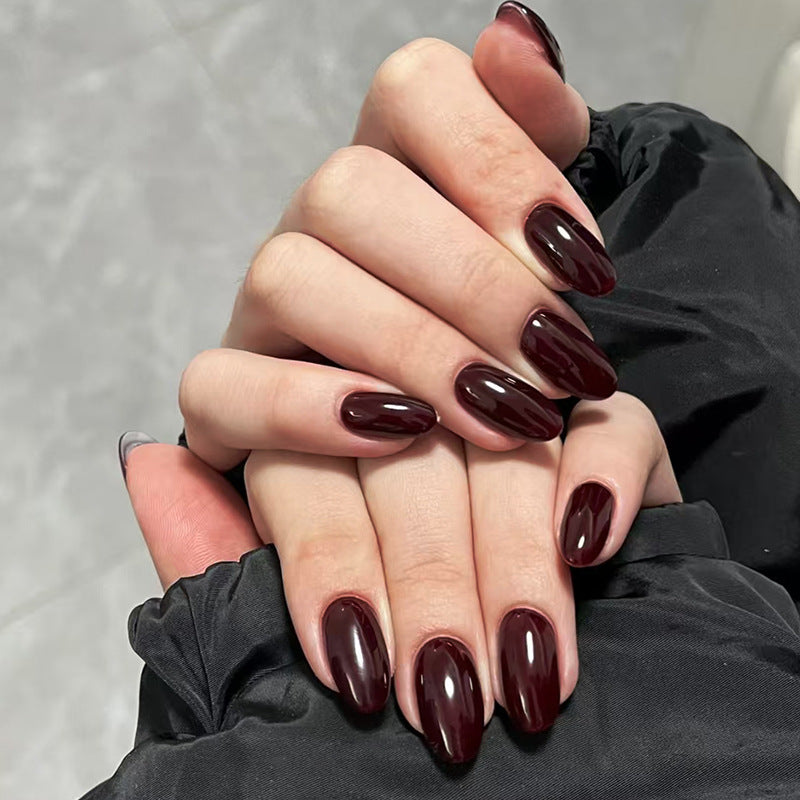 Rose Ombre Nails, Medium Oval, 24 Pieces – front view