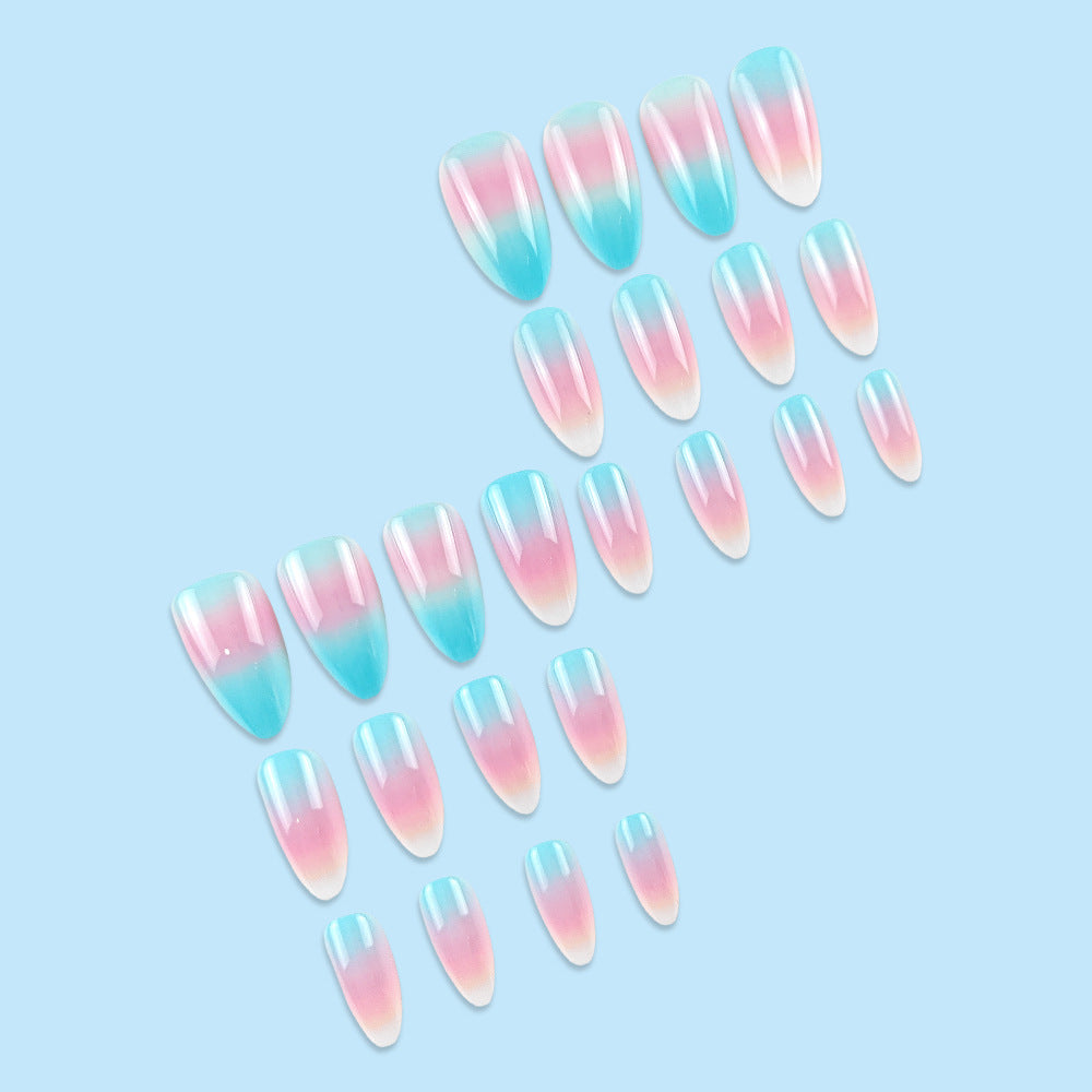 Ombre Gradient Ombre Press-On Nails on hand