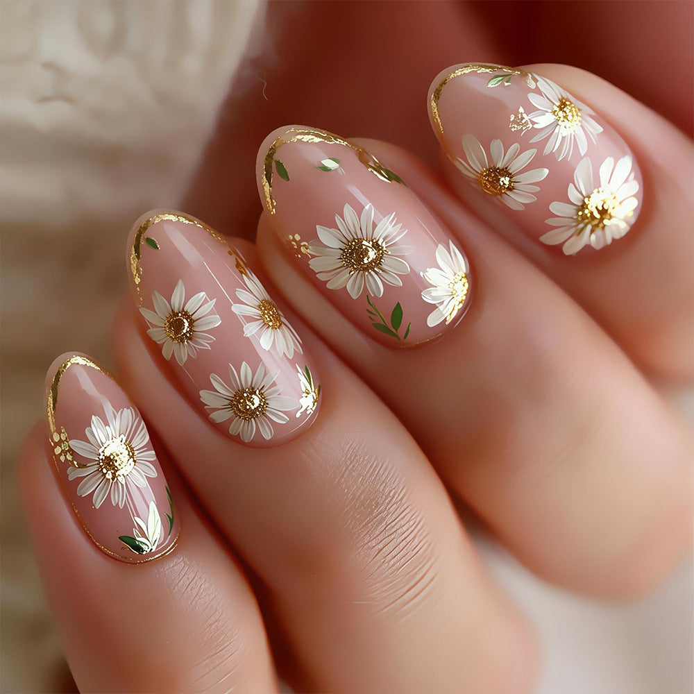 Glitter & French Tip French Press-On Nails – front view