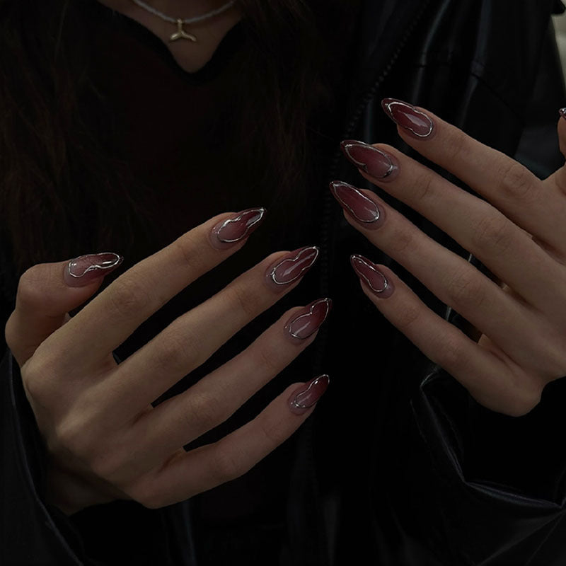 Ombre Gradient Press-On Nails, 24-Piece Set (Style 2) – front view