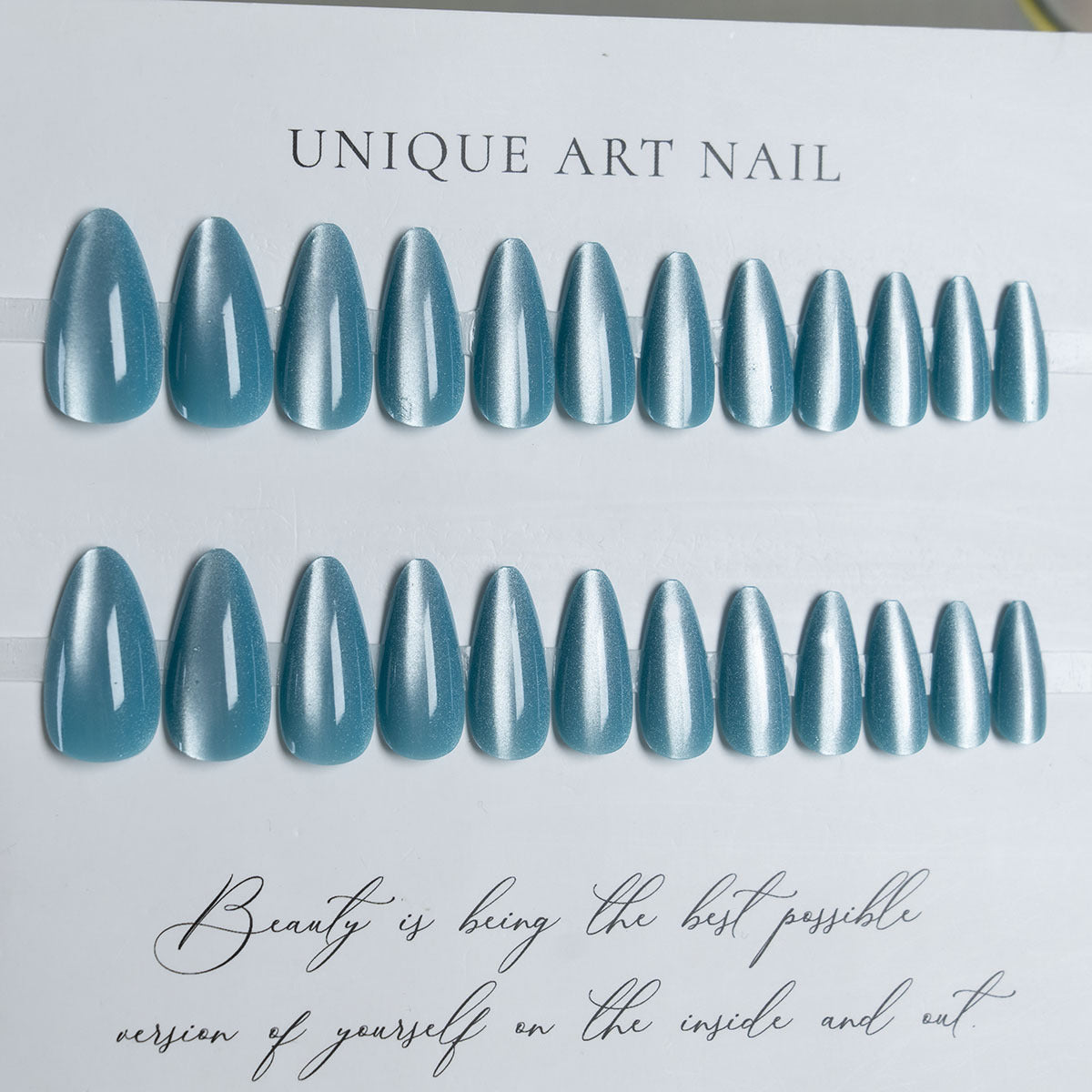Cat Eye Nails, Medium, 24 Pieces – side angle