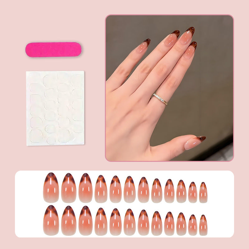 Ombre Gradient & French Tip Ombre Nails, 24 Pieces – close-up detail