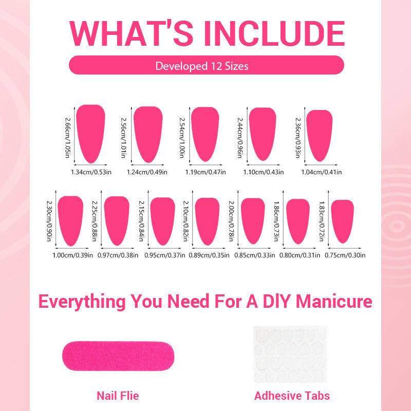 Medium Almond Cat Eye & Ombre Gradient Press-On Nail Set (24 Pieces) on hand