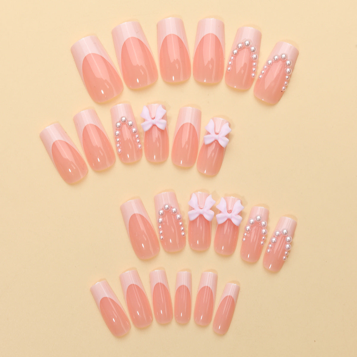 Sculpted Tip & Seamless Finish Press-On Nails, Long Square, 24-Piece Set – side angle