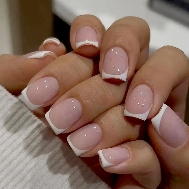 French Tip Press-On Nails, Short – front view