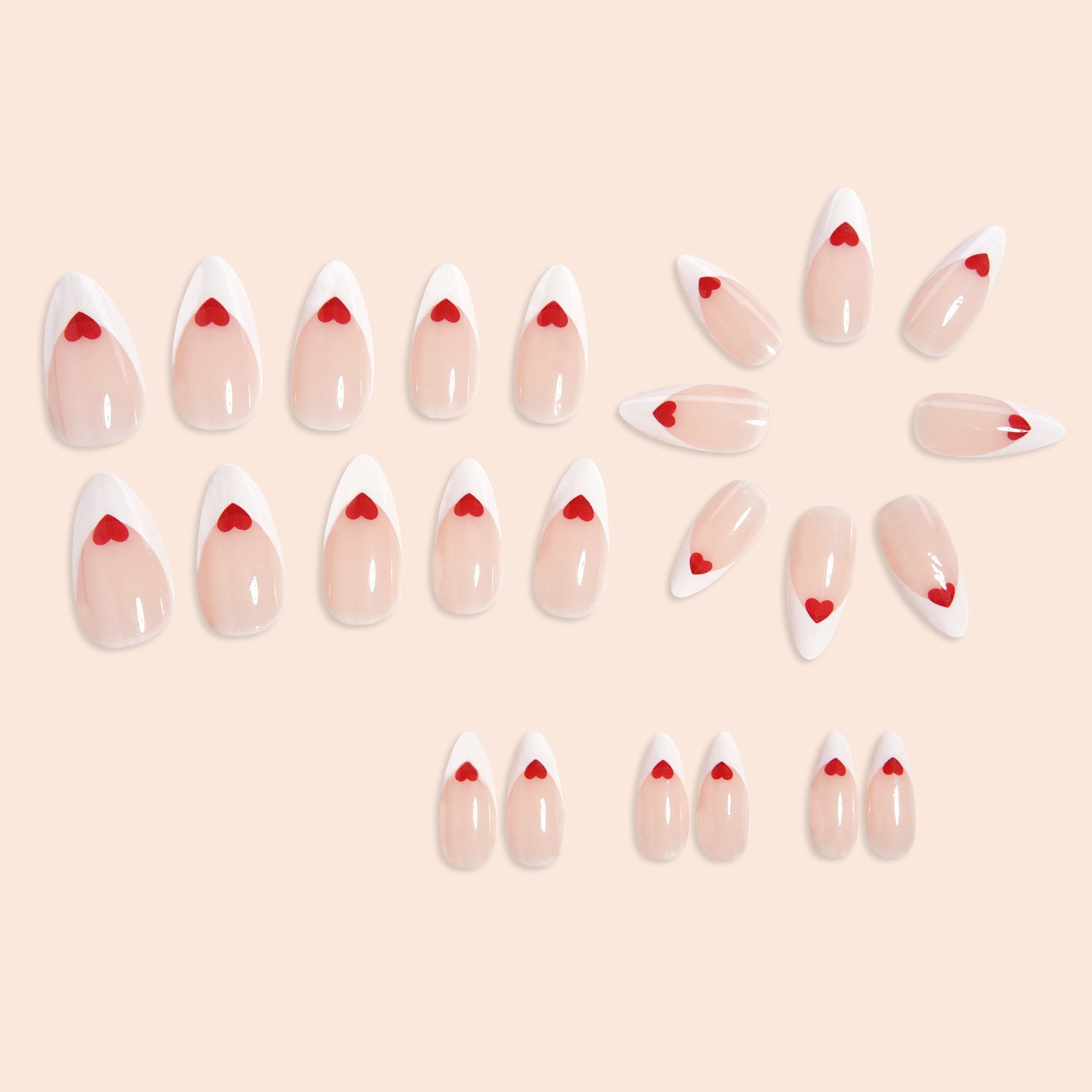 Water Drop & French Tip Press-On Nails – side angle