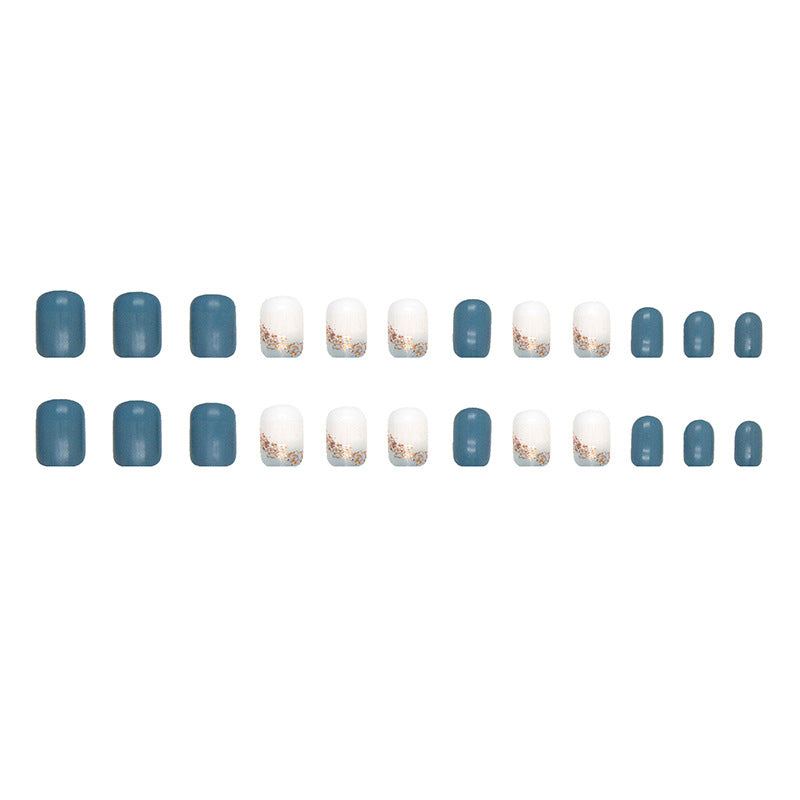 Solid Color Gel Press-On Nails, Short – full set laid out
