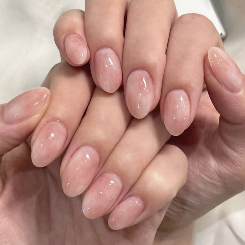 Ombre Gradient Press-On Nails, Short Oval – front view