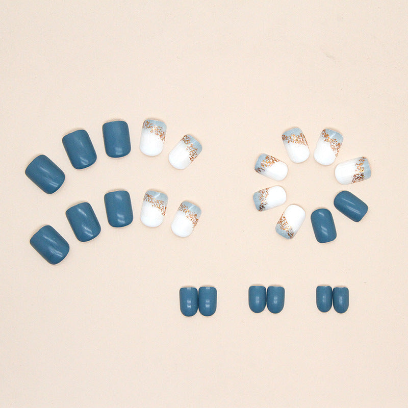 Solid Color Gel Press-On Nails, Short on hand