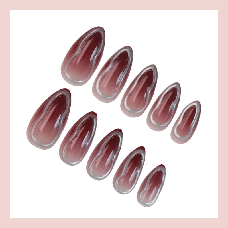 Ombre Gradient Press-On Nails, 24-Piece Set (Style 2) – side angle