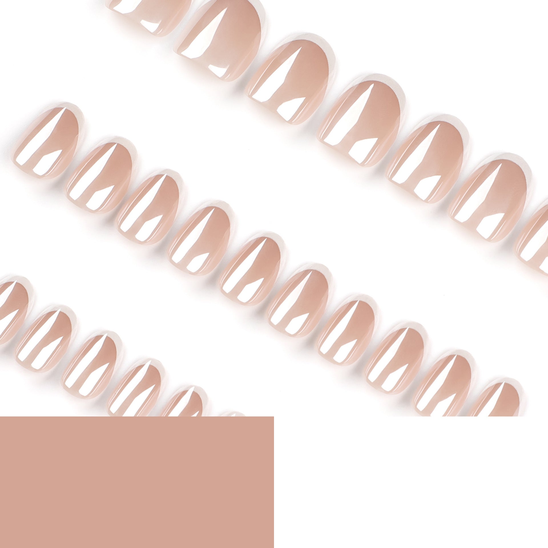 French Tip French Press-On Nails on hand
