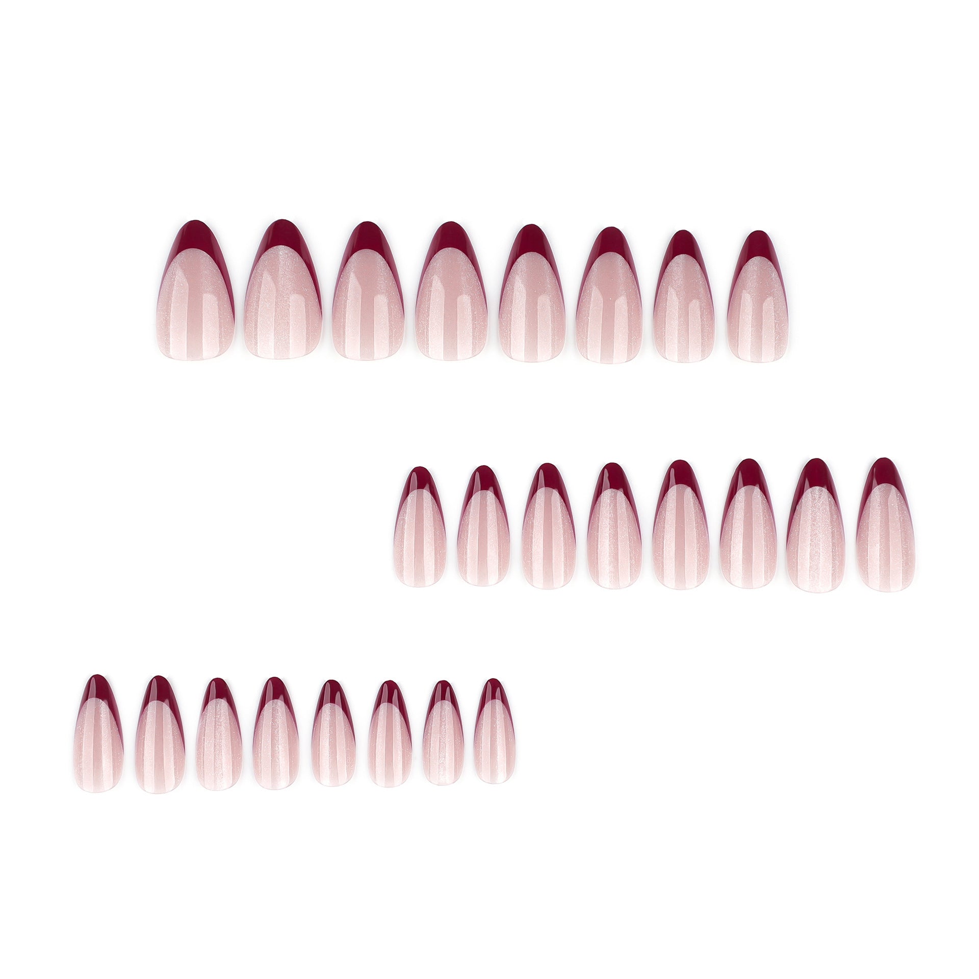 French Tip & Cat Eye Press-On Nails, 24-Piece Set – close-up detail